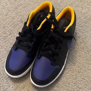 Nike Air Jordan Kids Black and Blue Sneakers